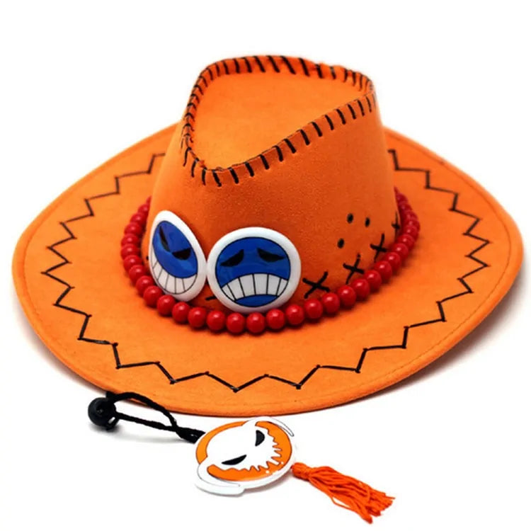 Anime D Ace Luffy Cosplay Cowboy Hat